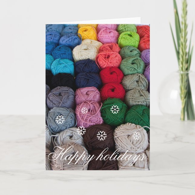Cartes Pour Fêtes Annuelles Écheveaux de laine vacances (Devant)