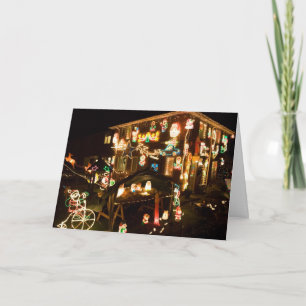 Cartes Pour Fêtes Annuelles Éclairages et décorations de maisons de Noël en pl