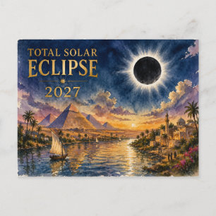 Cartes Pour Fêtes Annuelles Éclipse totale de soleil 2027 Égypte