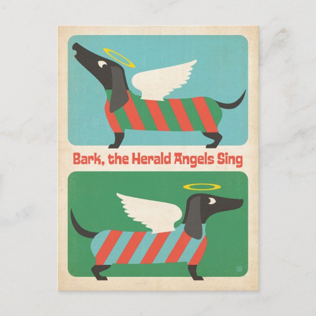 Cartes Pour Fêtes Annuelles Écorcez les anges de héraut (Devant)