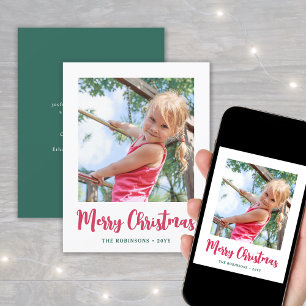 Cartes Pour Fêtes Annuelles Écran moderne lumineux Joyeux Noël Mini photo