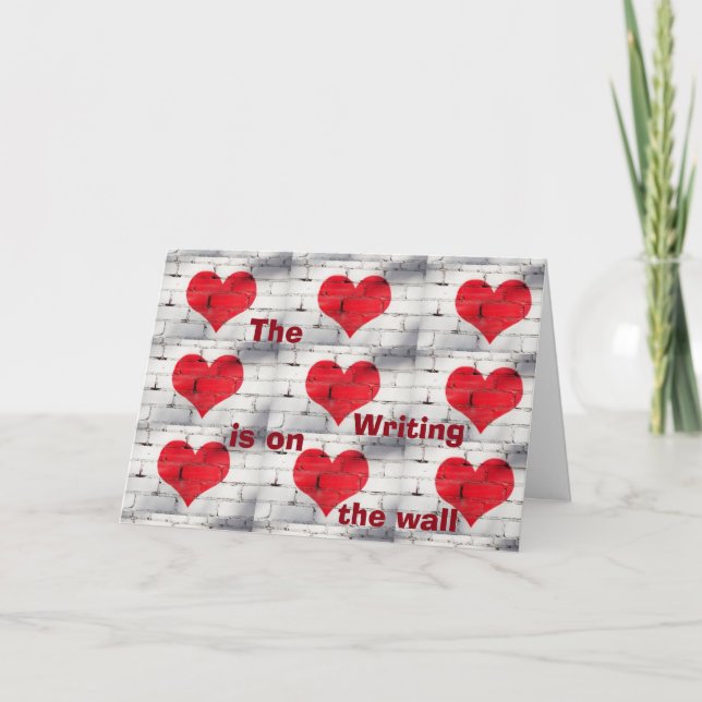 CARTES POUR FÊTES ANNUELLES **ÉCRIRE EST SUR LE MUR** MON *AMOUR ANNIVERSAIRE* (Devant)