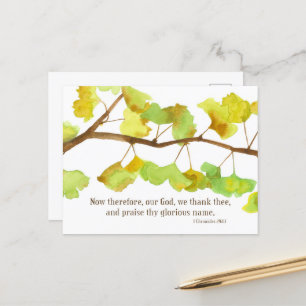 Cartes Pour Fêtes Annuelles Écriture 1 Chroniques 29 13 Ginkgo Leaf Branch