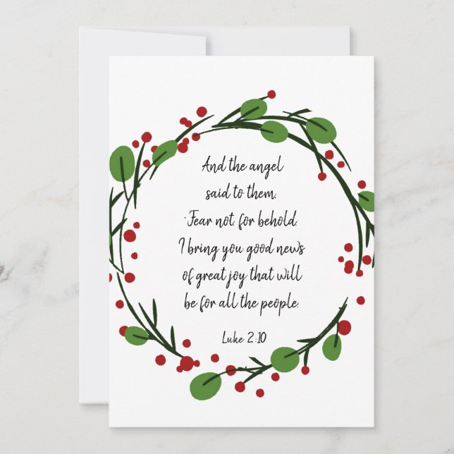 Cartes Pour Fêtes Annuelles Écriture chrétienne de Noël Sticker Écriture (Devant)