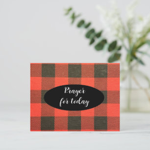Cartes Pour Fêtes Annuelles Écriture de prière pour aujourd'hui Buffalo Plaid 