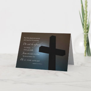 Cartes Pour Fêtes Annuelles Écriture - Il est ressuscité Croix