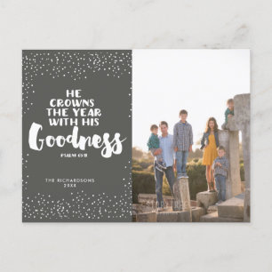 Cartes Pour Fêtes Annuelles Écriture religieuse moderne Photo Année en revue