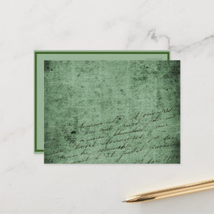 Cartes Pour Fêtes Annuelles Écriture Vintage d'antiquité déprimée sur vert
