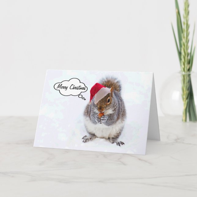 Cartes Pour Fêtes Annuelles Écureuil (Devant)