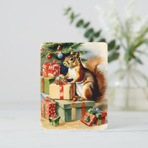 Cartes Pour Fêtes Annuelles écureuil de noël
