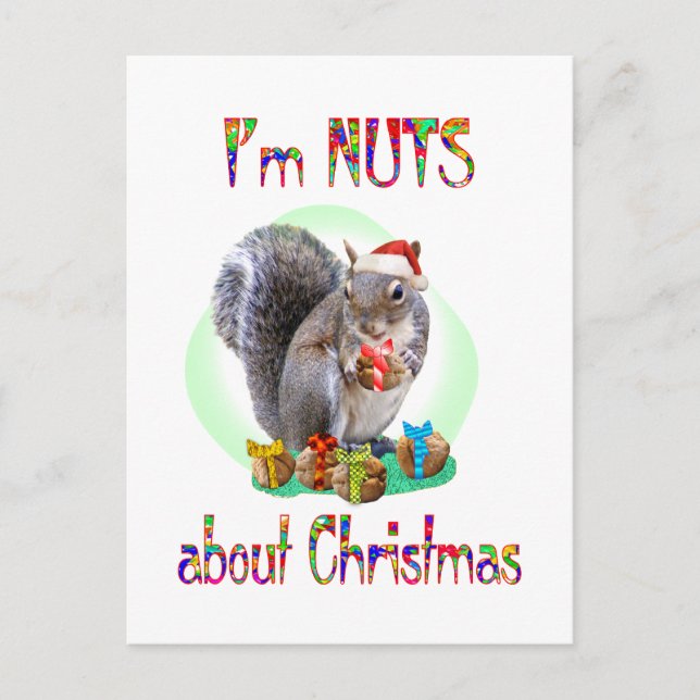 Cartes Pour Fêtes Annuelles Écureuil de Noël (Devant)