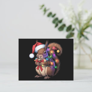 Cartes Pour Fêtes Annuelles Écureuil lumières de Noël Famille de Noël
