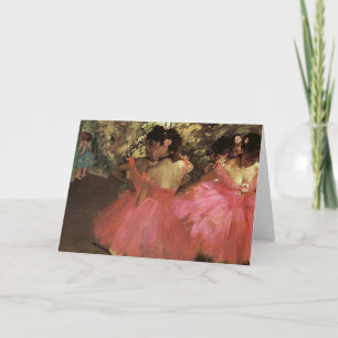 Cartes Pour Fêtes Annuelles Edgar Degas - danseurs dans le rose
