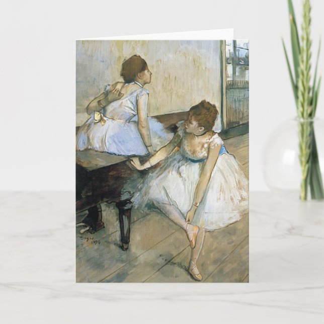 Cartes Pour Fêtes Annuelles Edgar Degas - repos de danseurs (Devant)