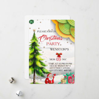 Cartes Pour Fêtes Annuelles Editable Christmas Party Invitation, Printable