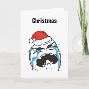 Cartes Pour Fêtes Annuelles EDITABLE fait sur commande pleurant de Christmas