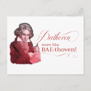 Cartes Pour Fêtes Annuelles EDITABLE musique classique avec Beethoven Valentin