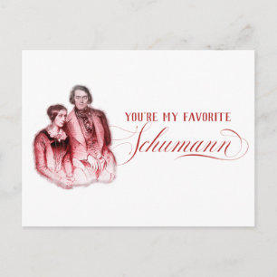 Cartes Pour Fêtes Annuelles EDITABLE musique classique avec Schumann Valentine