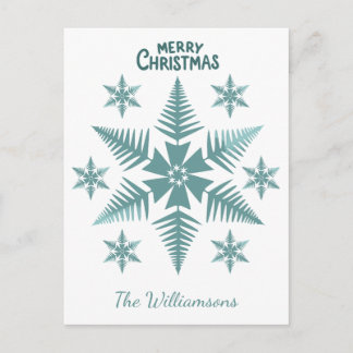 Cartes Pour Fêtes Annuelles Editable Snowflake Christmas/Holiday
