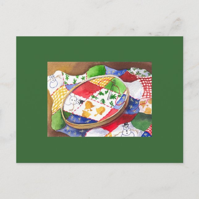 Cartes Pour Fêtes Annuelles Édredon de Noël (Devant)
