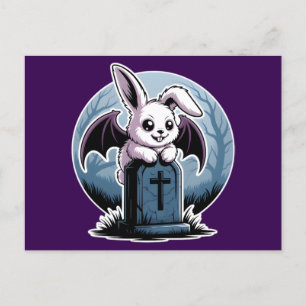 Cartes Pour Fêtes Annuelles Éffrayant Cute Pastel Goth Vampire Bunny Halloween
