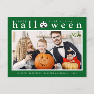Cartes Pour Fêtes Annuelles Éffrayant Jack-o'lanterne Happy Halloween 1 Photo