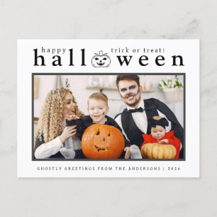 Cartes Pour Fêtes Annuelles Éffrayant Jack-o'lanterne Happy Halloween 1 Photo