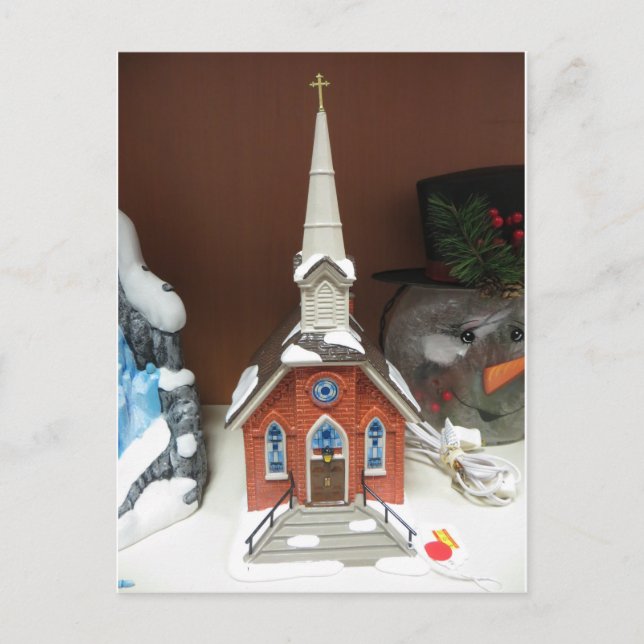 Cartes Pour Fêtes Annuelles Église de Noël (Devant)