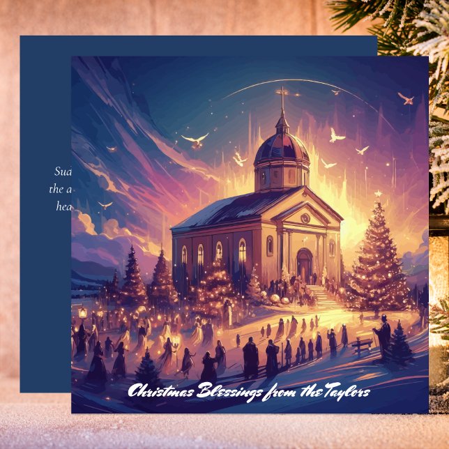 Cartes Pour Fêtes Annuelles Église Gloire à Dieu Religieux Jésus chrétien (Créateur téléchargé)