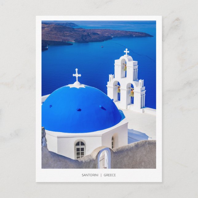 Cartes Pour Fêtes Annuelles Eglise grecque de Santorin à Firostefani, Grèce (Devant)