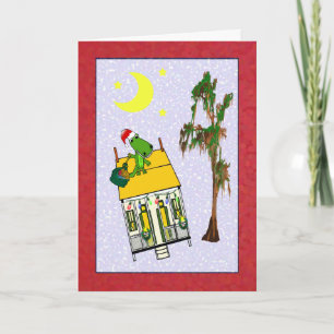 Cartes Pour Fêtes Annuelles Église Santa Alligator Cajun House