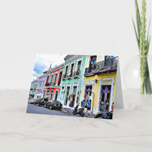 Cartes Pour Fêtes Annuelles EL Viejo San Juan, Porto Rico Feliz Nadidad