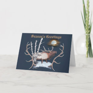 Cartes Pour Fêtes Annuelles Élan mâle majestueux