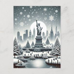 Cartes Pour Fêtes Annuelles "Élégance des Fêtes à New York. Cartes personnalis