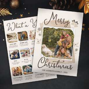 Cartes Pour Fêtes Annuelles Elégance rustique Noël Famille Photo Collage