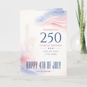 Cartes Pour Fêtes Annuelles Élégant 250e Jour de l'Indépendance américaine 4 j