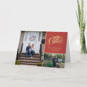 Cartes Pour Fêtes Annuelles Elégant 3 Joyeuses Fêtes photo Typographie Holi