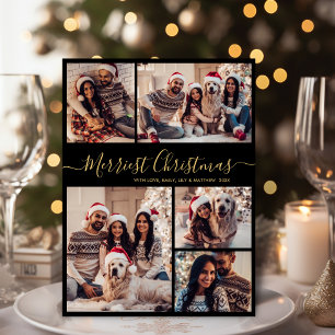 Cartes Pour Fêtes Annuelles Elegant 5 Photo Collage plus joli Noël