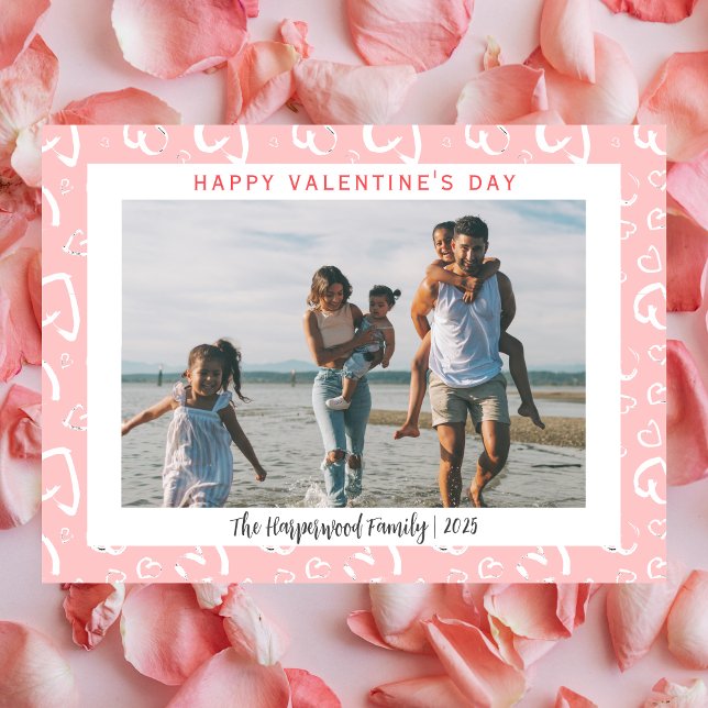 Cartes Pour Fêtes Annuelles Élégant Amour Moderne Valentines Jour Famille 1 Ph (Créateur téléchargé)
