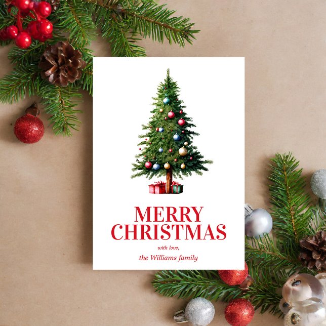 Cartes Pour Fêtes Annuelles Élégant arbre de Noël moderne (Créateur téléchargé)