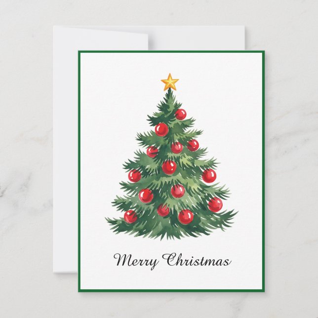Cartes Pour Fêtes Annuelles Élégant arbre de Noël moderne non photo (Devant)