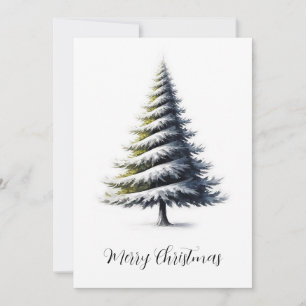 Cartes Pour Fêtes Annuelles Élégant arbre de Noël simple minimaliste moderne