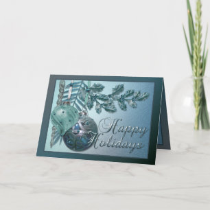 Cartes Pour Fêtes Annuelles Élégant bleu X-Mas