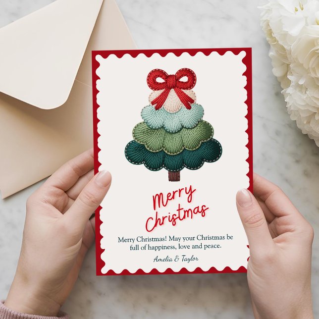 Cartes Pour Fêtes Annuelles Elegant blue christmas tree personalized (Créateur téléchargé)