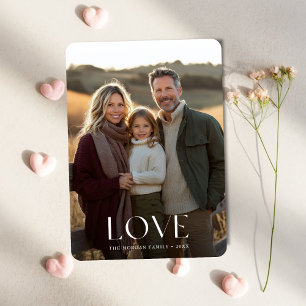 Cartes Pour Fêtes Annuelles Élégant Boho Love Famille Enfants Photo Valentines