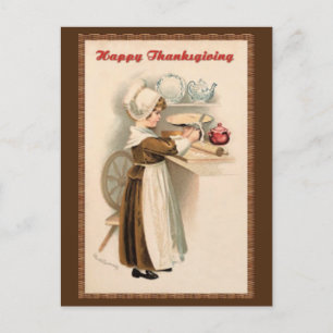 Cartes Pour Fêtes Annuelles Elégant Bon thanksgiving rétro Vintage Salutation