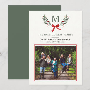 Cartes Pour Fêtes Annuelles Élégant Botanique Verdure Holly Famille Photo Appa