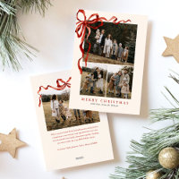 Élégant budget Bow rouge Noël Quatre photos