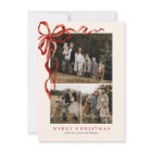 Élégant budget Bow rouge Noël Quatre photos