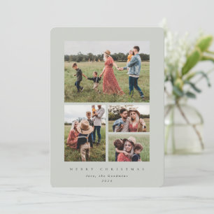 Cartes Pour Fêtes Annuelles Elégant cadre vert de taille minimale 4 photo